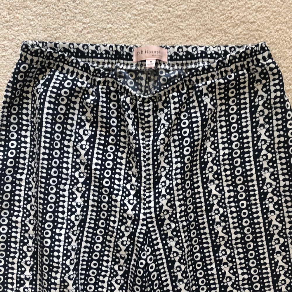 Philosophy Navy and Cream Pants